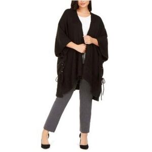 Michael Kors Lace Detail Cozy Knit Ruana